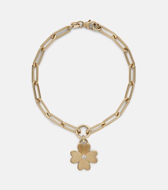 Bracelet Four Heart Clover en or 18 ct et diamants | FoundRae