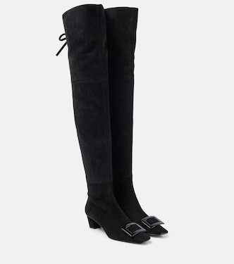Belle Vivier 45 suede over-the-knee boots | Roger Vivier