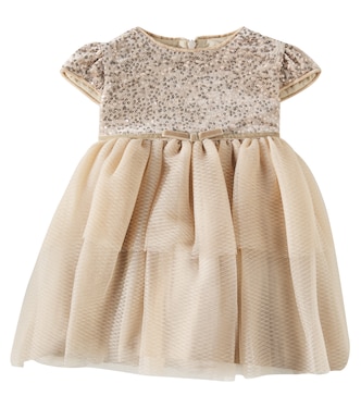 Baby embellished velour and tulle dress | Patachou