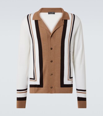 Wool and silk jacquard cardigan | Dolce&Gabbana