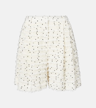 High-rise wool-blend tweed shorts | Nina Ricci