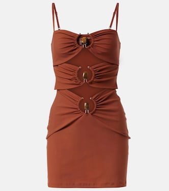 Pierced Orbit cutout jersey minidress | Christopher Esber