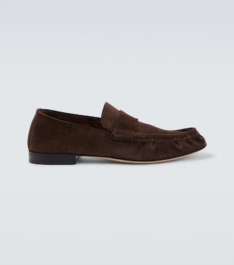 Suede penny loafers | The Row