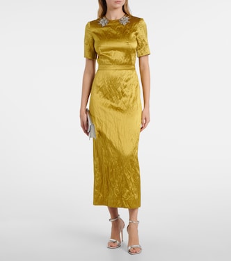 erdem gold dress Silk Long Dress