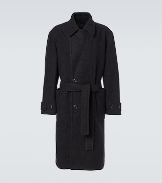 Belted alpaca and wool overcoat | Lemaire