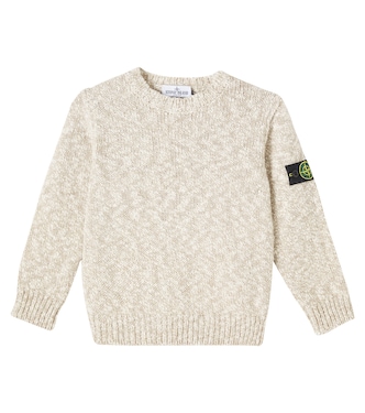 Compass cotton-blend sweater | Stone Island Junior