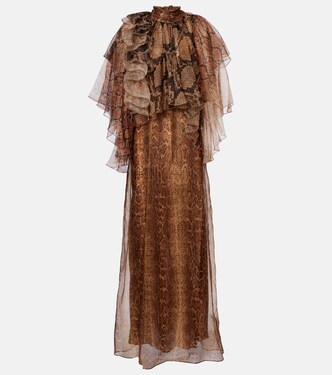 Memento ruffled silk gown | Zimmermann