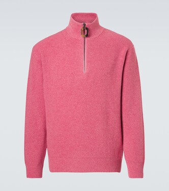 Wool and cotton half-zip sweater | JW Anderson