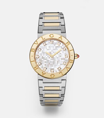 Bvlgari Bvlgari 18kt gold and steel watch with diamonds | Bvlgari