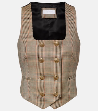 Prince of Wales check wool vest | McQueen