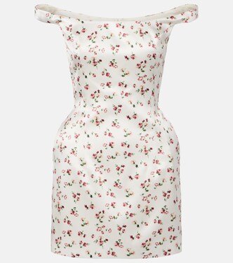Floral silk satin minidress | Magda Butrym