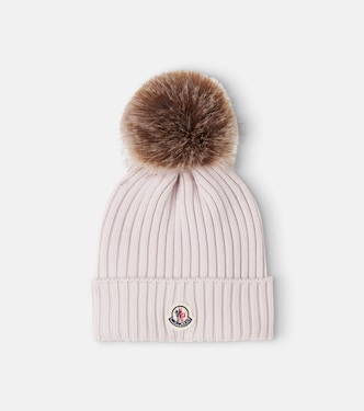 Logo ribbed-knit wool beanie | Moncler Enfant