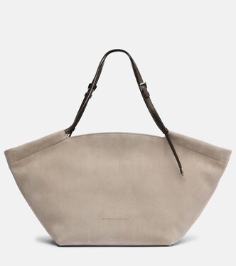 Sartorial Large suede tote bag | Brunello Cucinelli