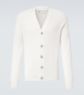 Ribbed-knit cotton cardigan | Brunello Cucinelli