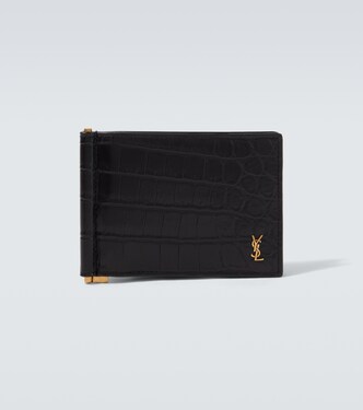 Tiny Cassandre croc-effect leather wallet | Saint Laurent