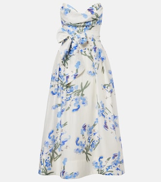 Bluebell draped floral midi dress | Rebecca Vallance