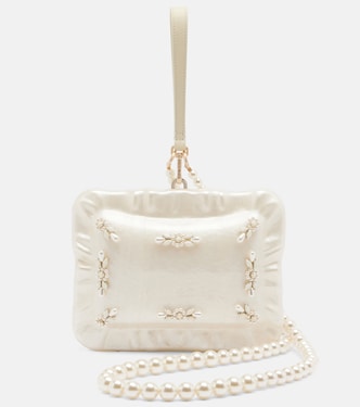 Pillowcase faux pearl clutch | Simone Rocha