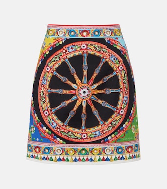 Printed cotton miniskirt | Dolce&Gabbana
