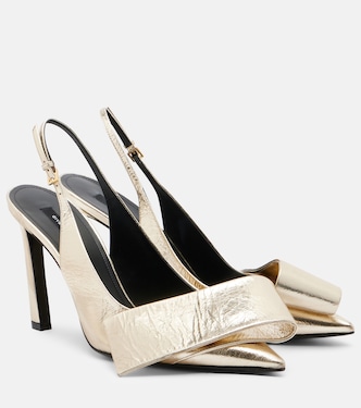 Slingback-Pumps Twisted Ribbon aus Metallic-Leder | Givenchy