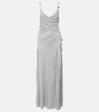 Medusa draped jersey cocktail dress | Versace