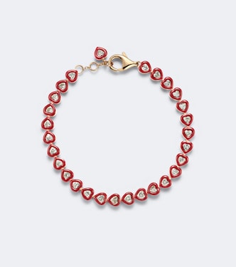 Pulsera Candy Crush de oro rosa de 18 ct y esmalte con diamantes | Kamyen