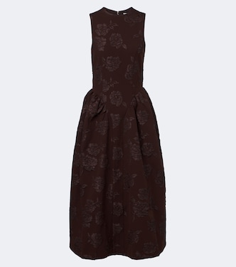 Vestido midi de jacquard floral | Rotate