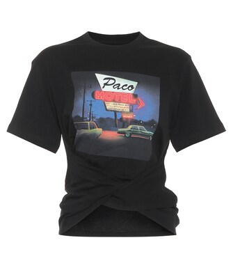 T-shirt Paco Motel imprimé en coton | Rabanne