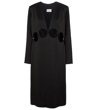 Cutout satin midi dress | Dries Van Noten