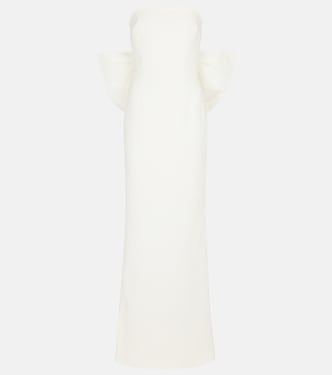 Robe longue de mariée Rosette en crêpe | Rebecca Vallance