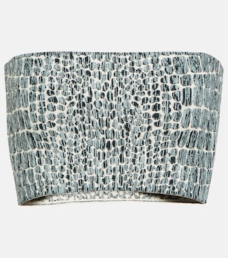 Croc-effect bandeau top | Alaïa