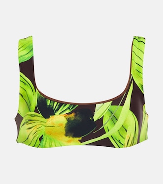 Scoop printed bikini top | Louisa Ballou