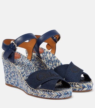 Espadrille-Sandalen Piia aus Denim und Leder | Chloé