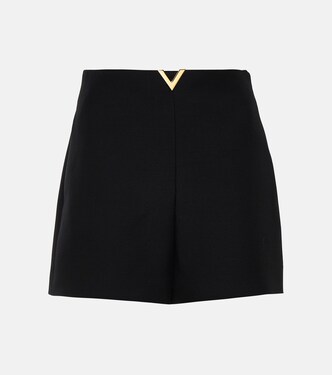High-Rise Shorts VGold aus Crepe Couture | Valentino