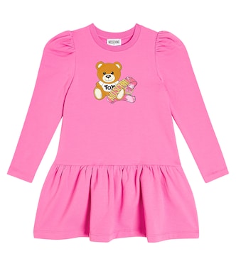 Printed cotton-blend jersey dress | Moschino Kids