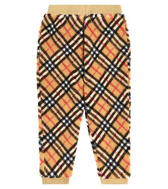 Burberry Check fleece sweatpants | Burberry Kids