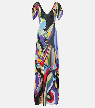 Orchidee and Iride jersey gown | Pucci