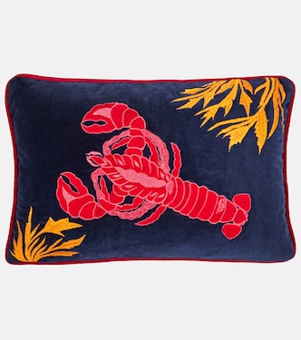 Rock lobster embroidered cushion | Les-Ottomans