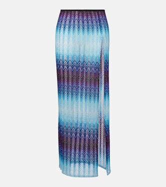 Zigzag lamé maxi skirt | Missoni