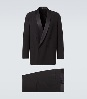 Double-breasted virgin wool crêpe tuxedo | Giorgio Armani