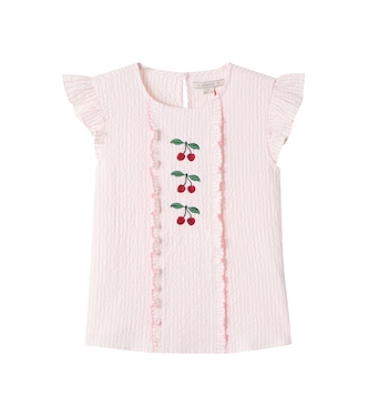 Ellie embroidered cotton seersucker top | Konges Sløjd