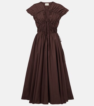 Ceres gathered cotton midi dress | Tove