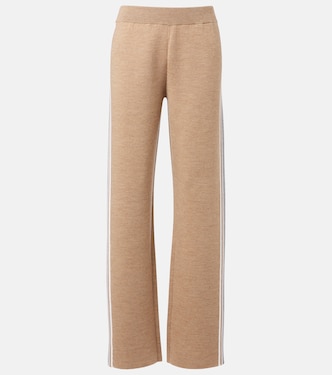 Benada striped wool-blend straight pants | Fusalp