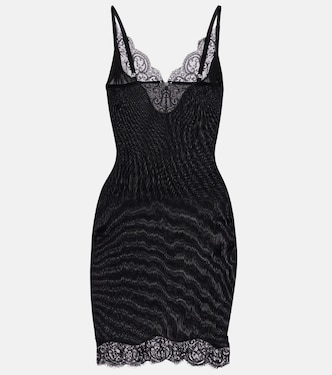 Slipdress aus Seiden-Jersey mit Spitze | Saint Laurent