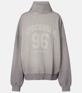 Logo printed cotton jersey sweatshirt | Acne Studios