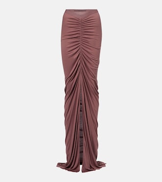 Poppy LS ruched jersey maxi skirt | Rick Owens