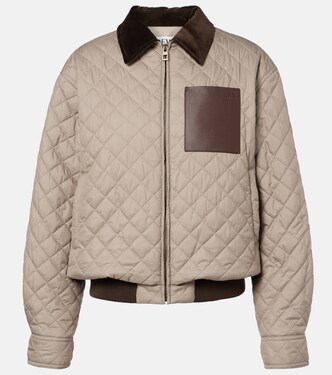 Anagram leather-trimmed quilted jacket | Loewe