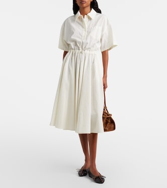 prada cotton jersey dress Prada Triangle Cotton Rib Knit Midi Tank Dress