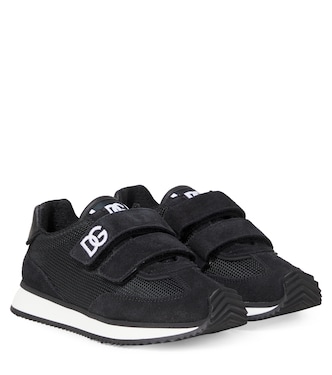 DG suede-trimmed sneakers | Dolce&Gabbana Kids