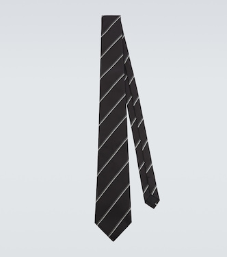 Striped silk tie | Saint Laurent
