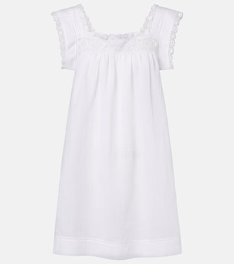 Almadia lace-trimmed ramie minidress | Dôen